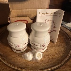 Longaberger salt & pepper shaker with box
